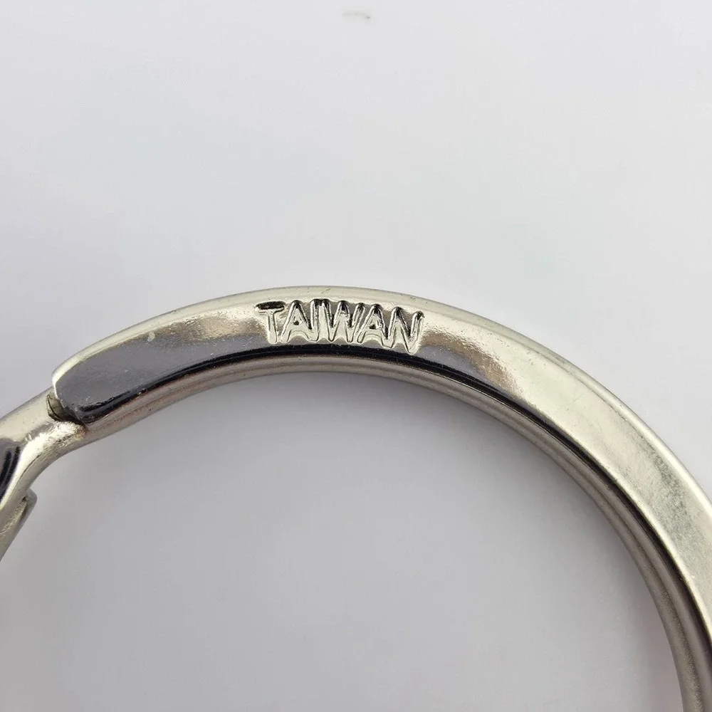 BRIGHTON 'Crystal Ball' Key Fob Key Chain Handbag Clip Scrollwork Silver Plate
